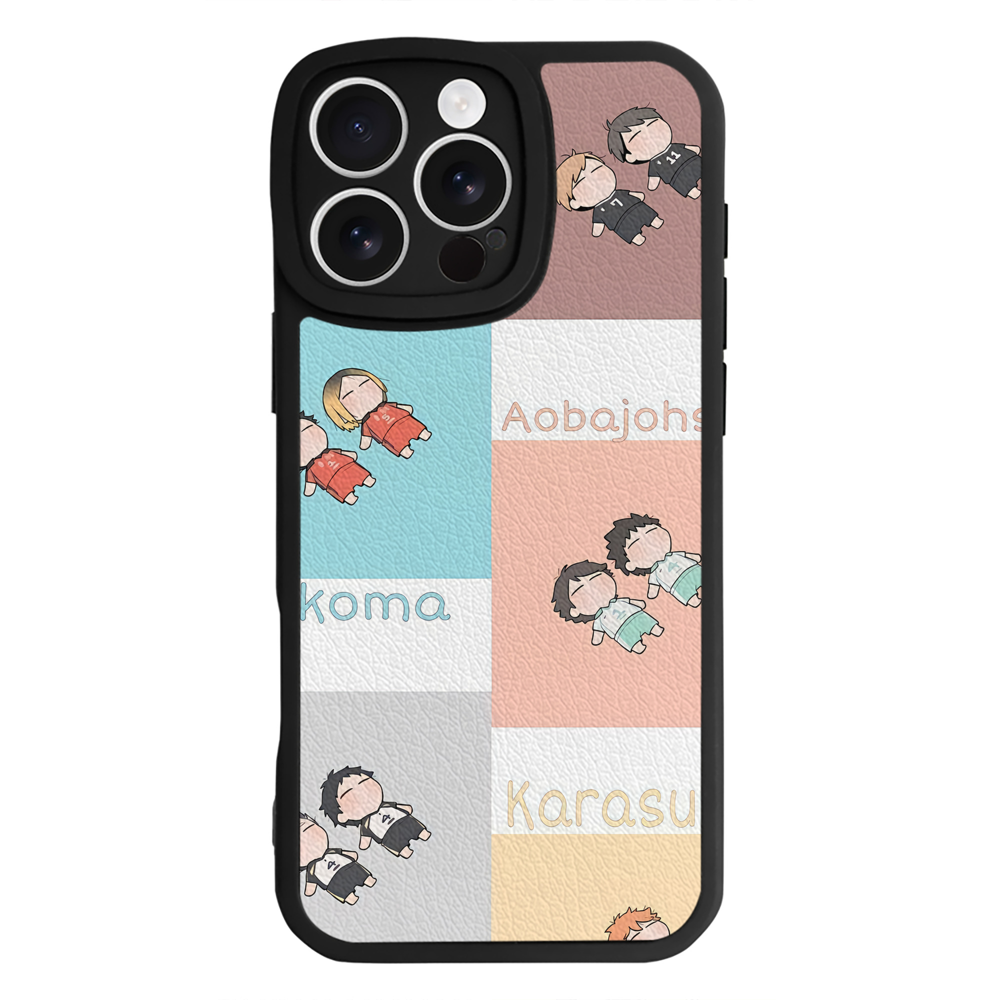 （画像用） ハイキュー!! Haikyu!! 【iPhone 16シリーズ対応】シリコンスマホケース（レザー調） 材質：シリコン